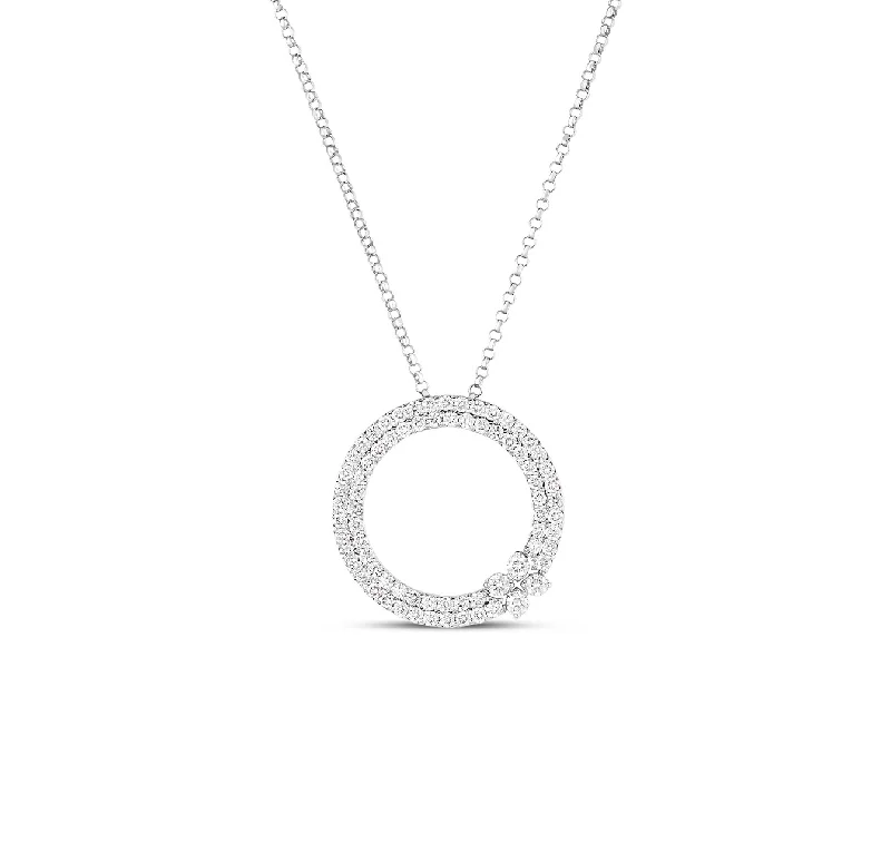 Roberto Coin Love in Verona White Gold Diamond Pendant