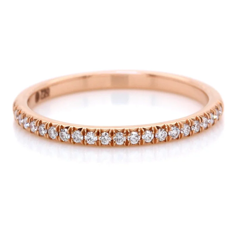 18K Rose Gold Shared Prong Diamond Band