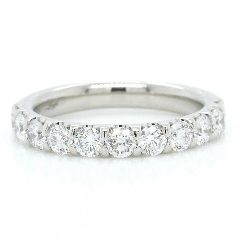 Platinum Prong Set Diamond Band