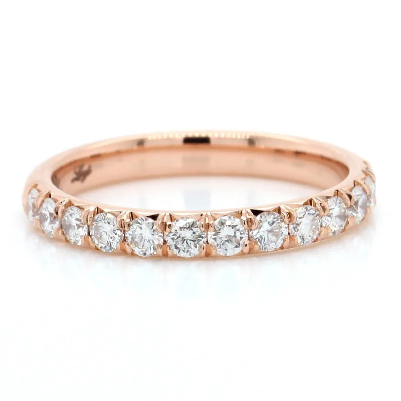 18K Rose Gold French Cut Diamond Band