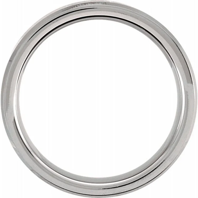 Tungsten 6 mm Beveled-Edge Band Size 12