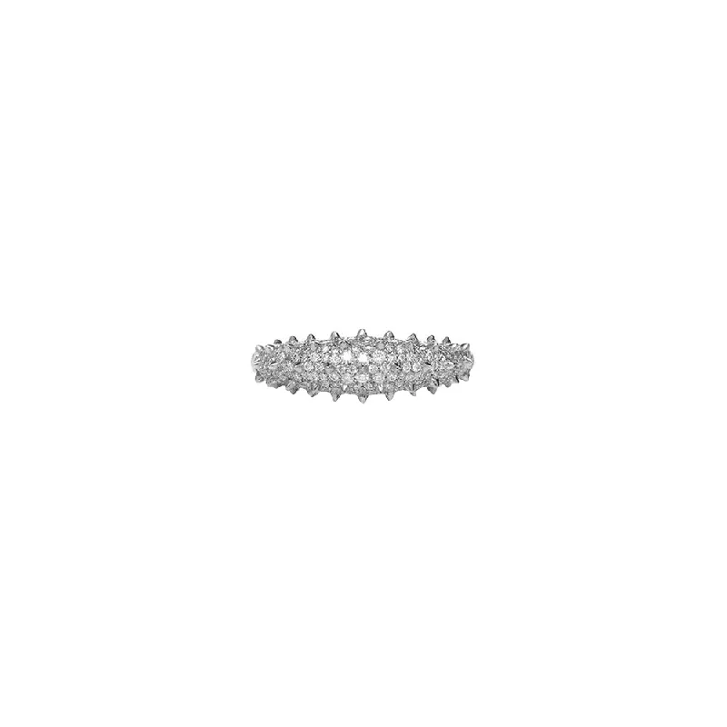 18 Karat Diamond Spike Ring