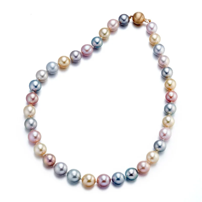 11-12.5mm Multi-Color Pastel Tahitian Pearl Necklace