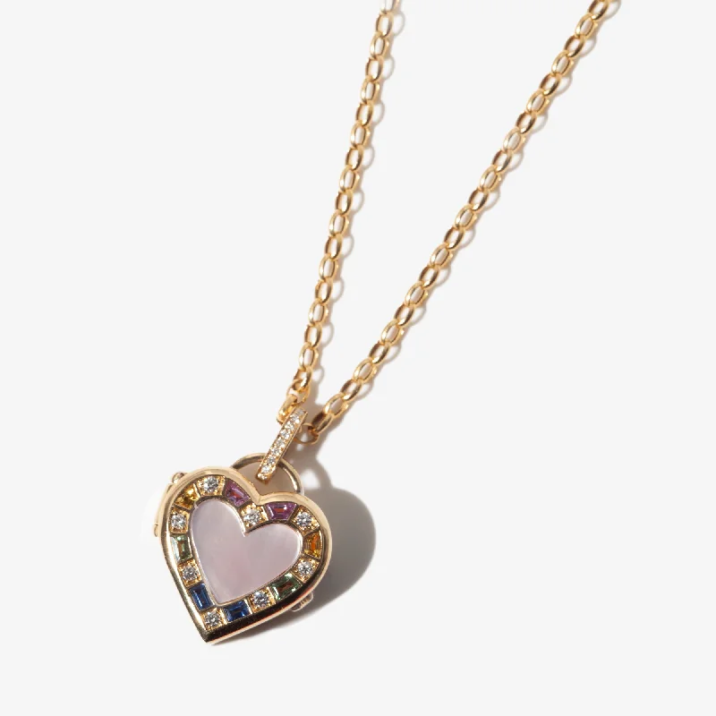 Heart-Shaped Push Button Locket